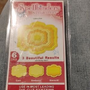 Spellbinders Nestabilities Labels Five Die Set - Yellow